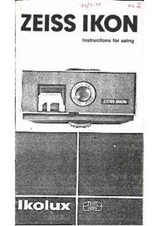 Zeiss Ikon Ikolux manual. Camera Instructions.